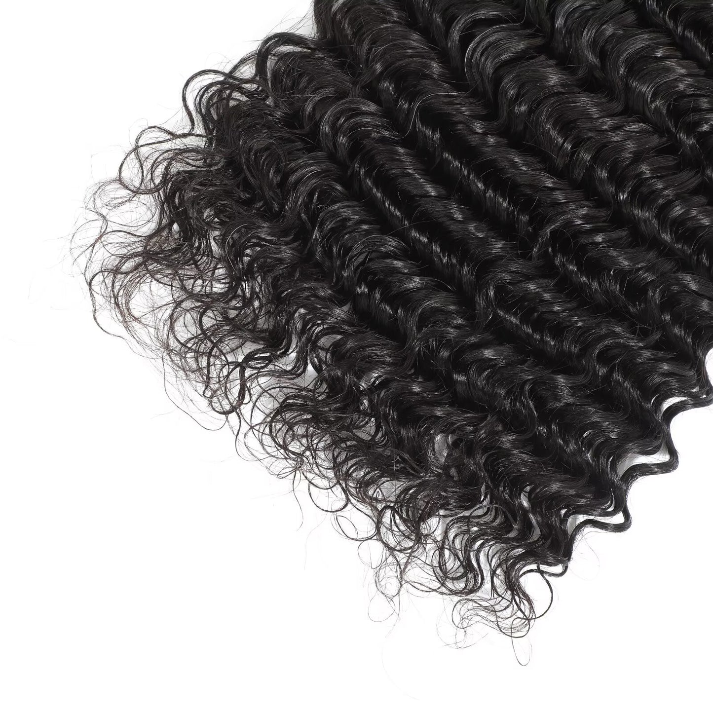WeaveMaster Deep Wave Bundles Human Hair 11A 100% Unprocessed Virgin Raw Remy Hair 1b#
