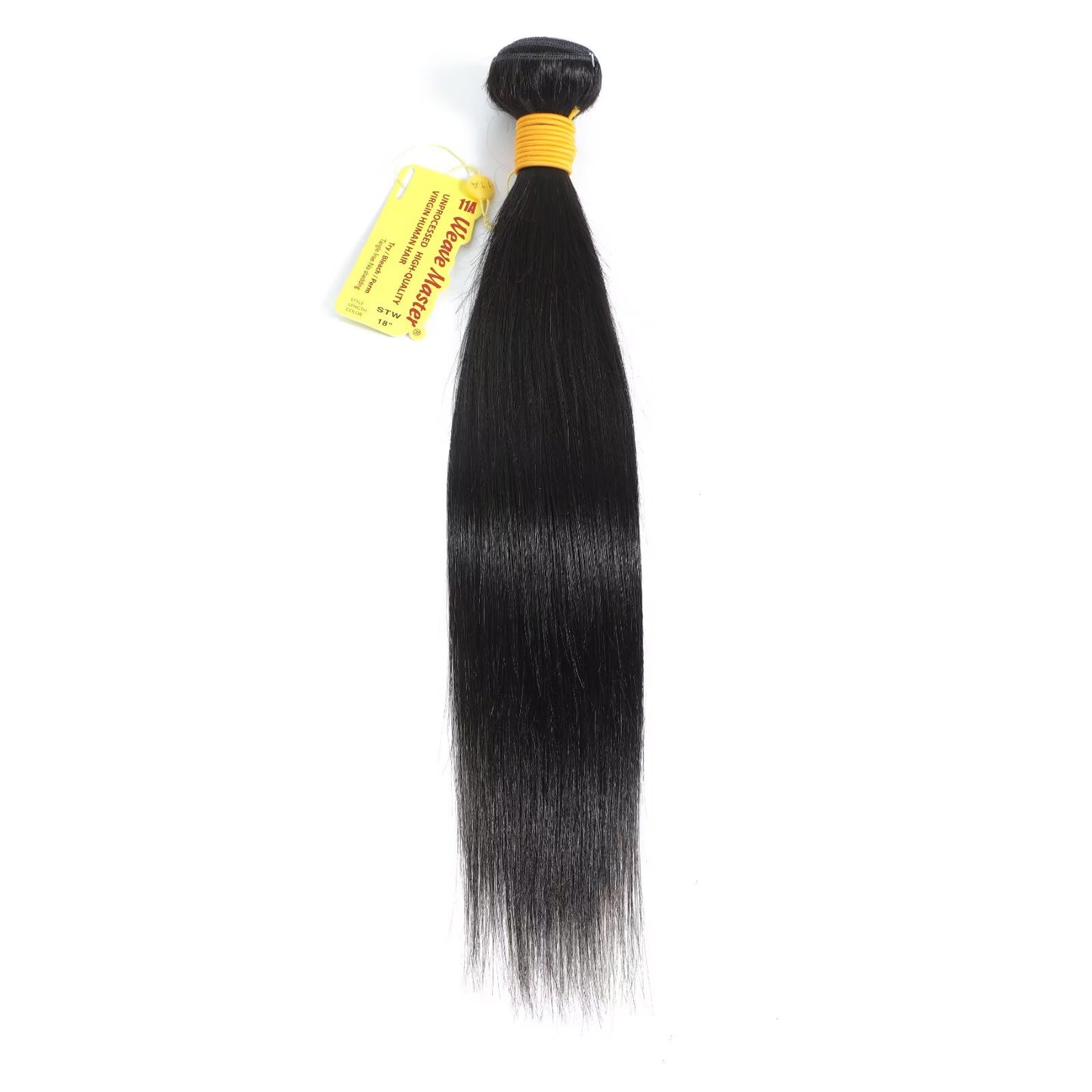 WeaveMaster Straight Bundles Human Hair 11A 100% Unprocessed Virgin Raw Remy Hair 1b#