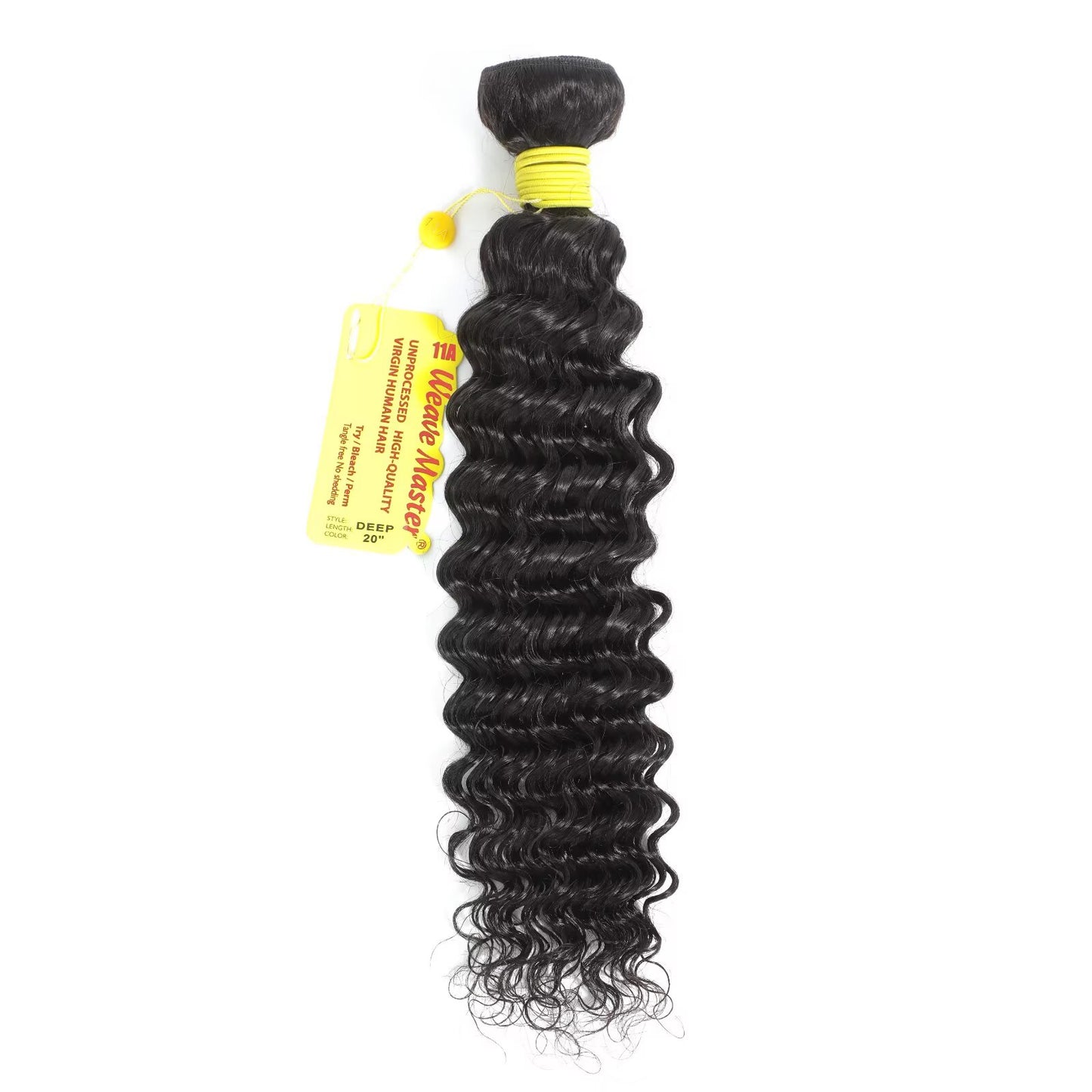 WeaveMaster Deep Wave Bundles Human Hair 11A 100% Unprocessed Virgin Raw Remy Hair 1b#