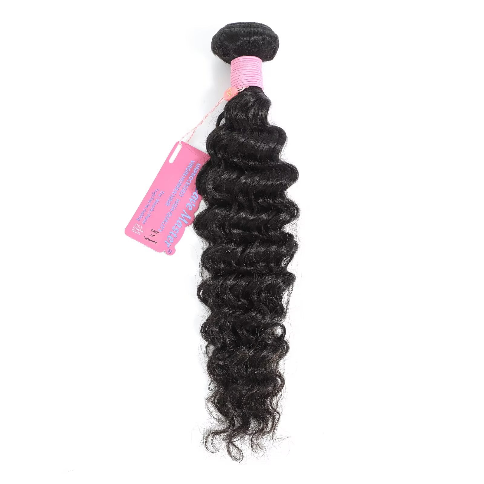 WeaveMaster Deep Wave Bundles Human Hair 12A 100% Unprocessed Virgin Raw Remy Hair 1b#