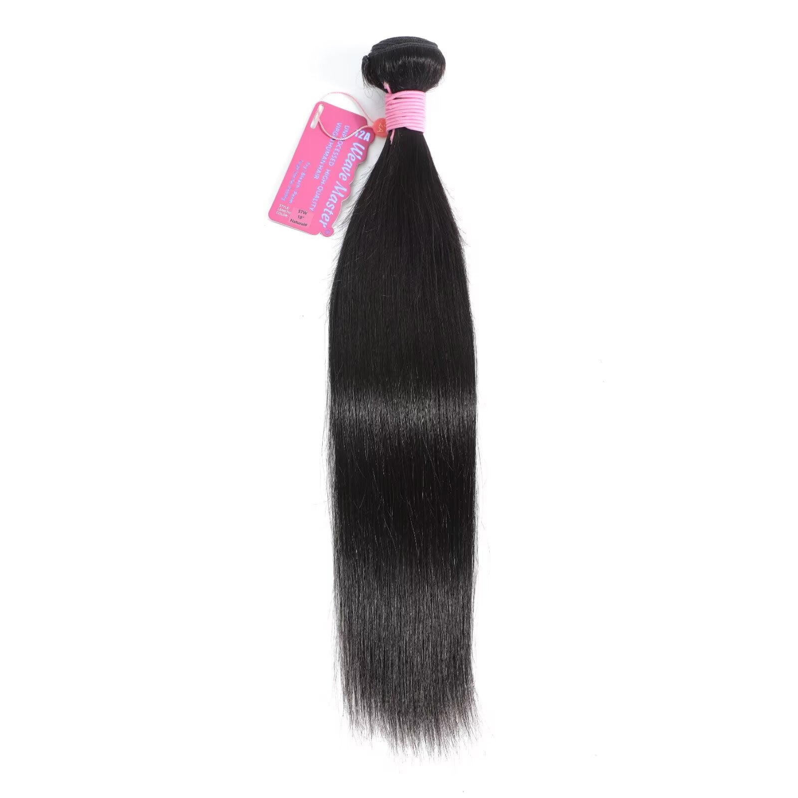 WeaveMaster Straight Bundles Human Hair 12A 100% Unprocessed Virgin Raw Remy Hair 1b#