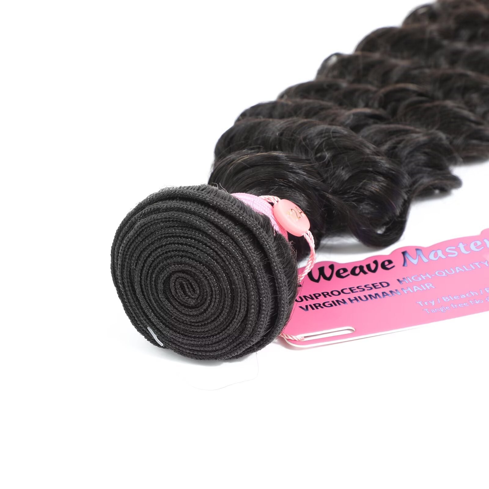 WeaveMaster Deep Wave Bundles Human Hair 12A 100% Unprocessed Virgin Raw Remy Hair 1b#