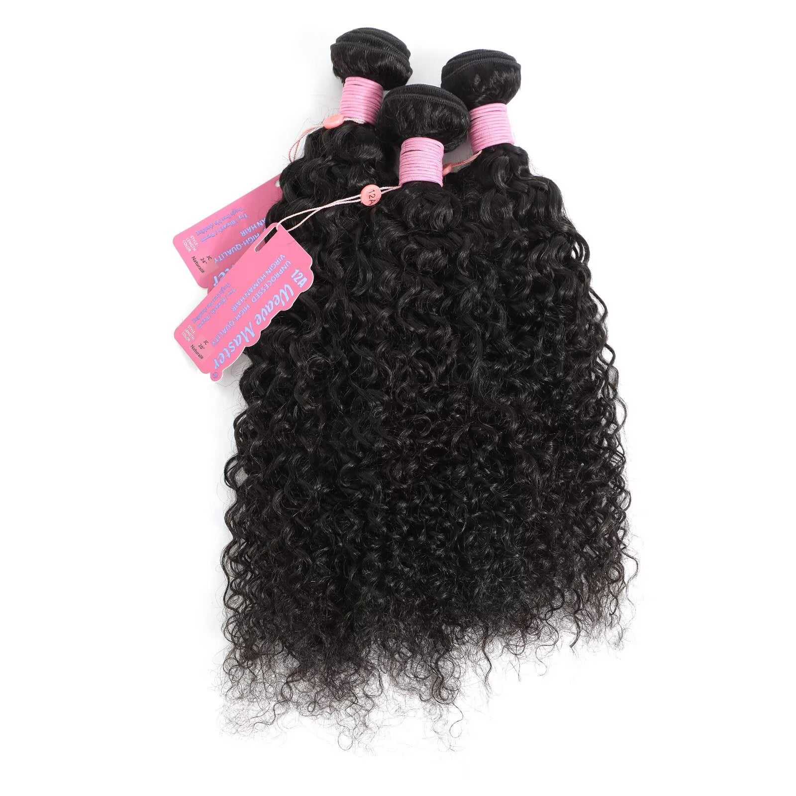 WeaveMaster Jerry Curl Bundles Human Hair 12A 100% Unprocessed Virgin Raw Remy Hair 1b#