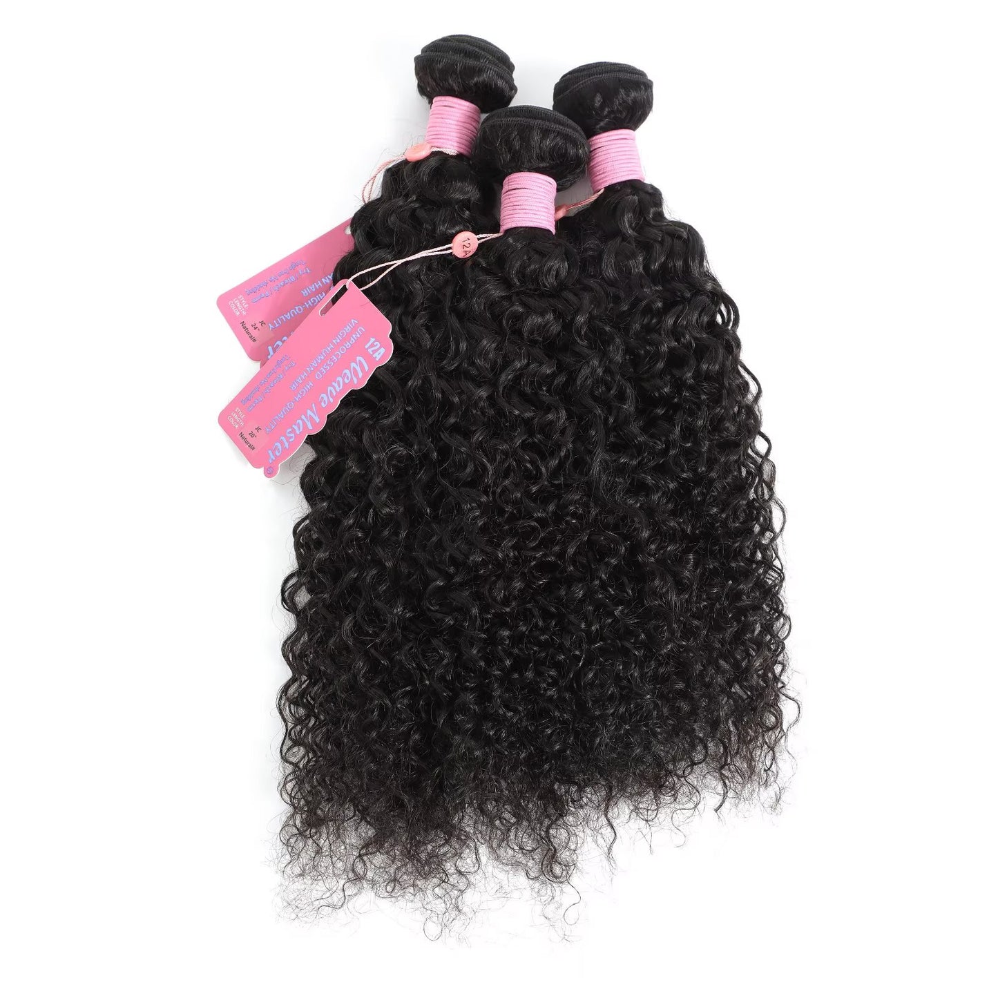 WeaveMaster Jerry Curl Bundles Human Hair 12A 100% Unprocessed Virgin Raw Remy Hair 1b#