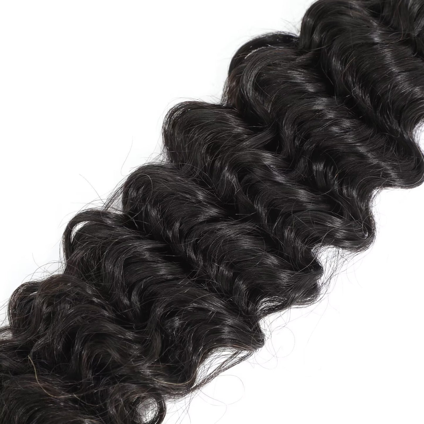 WeaveMaster Deep Wave Bundles Human Hair 12A 100% Unprocessed Virgin Raw Remy Hair 1b#