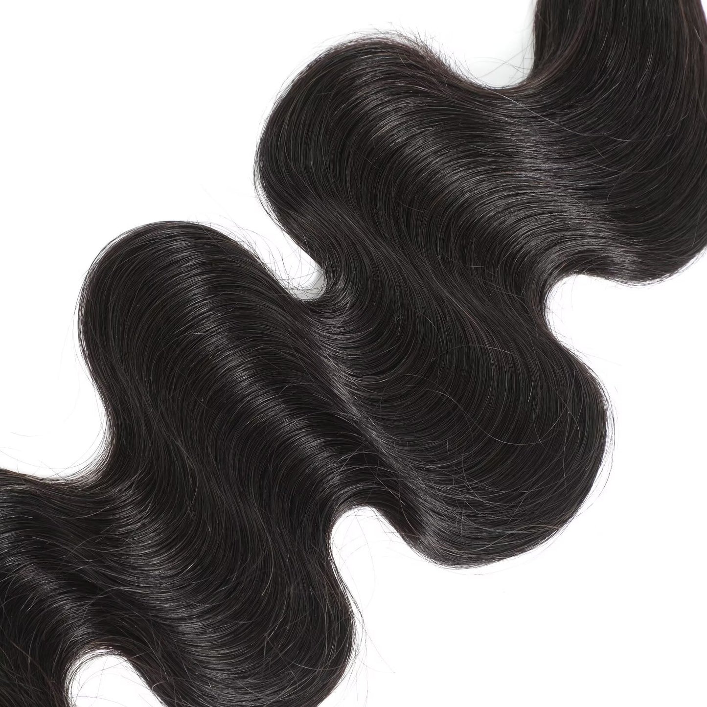 WeaveMaster Body Wave Bundles Human Hair 12A 100% Unprocessed Virgin Raw Remy Hair 1b#