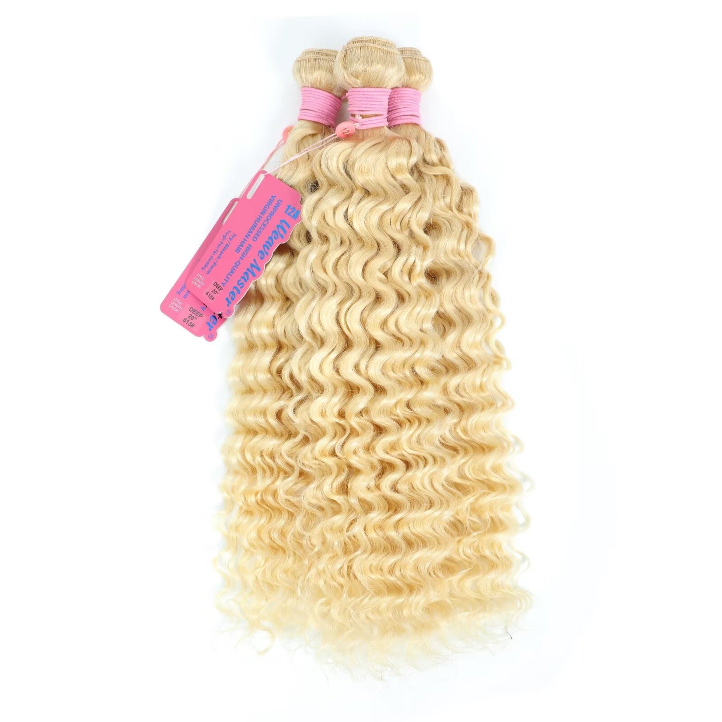 WeaveMaster Deep Wave Bundles Human Hair 12A 100% Unprocessed Virgin Raw Remy Hair 613#