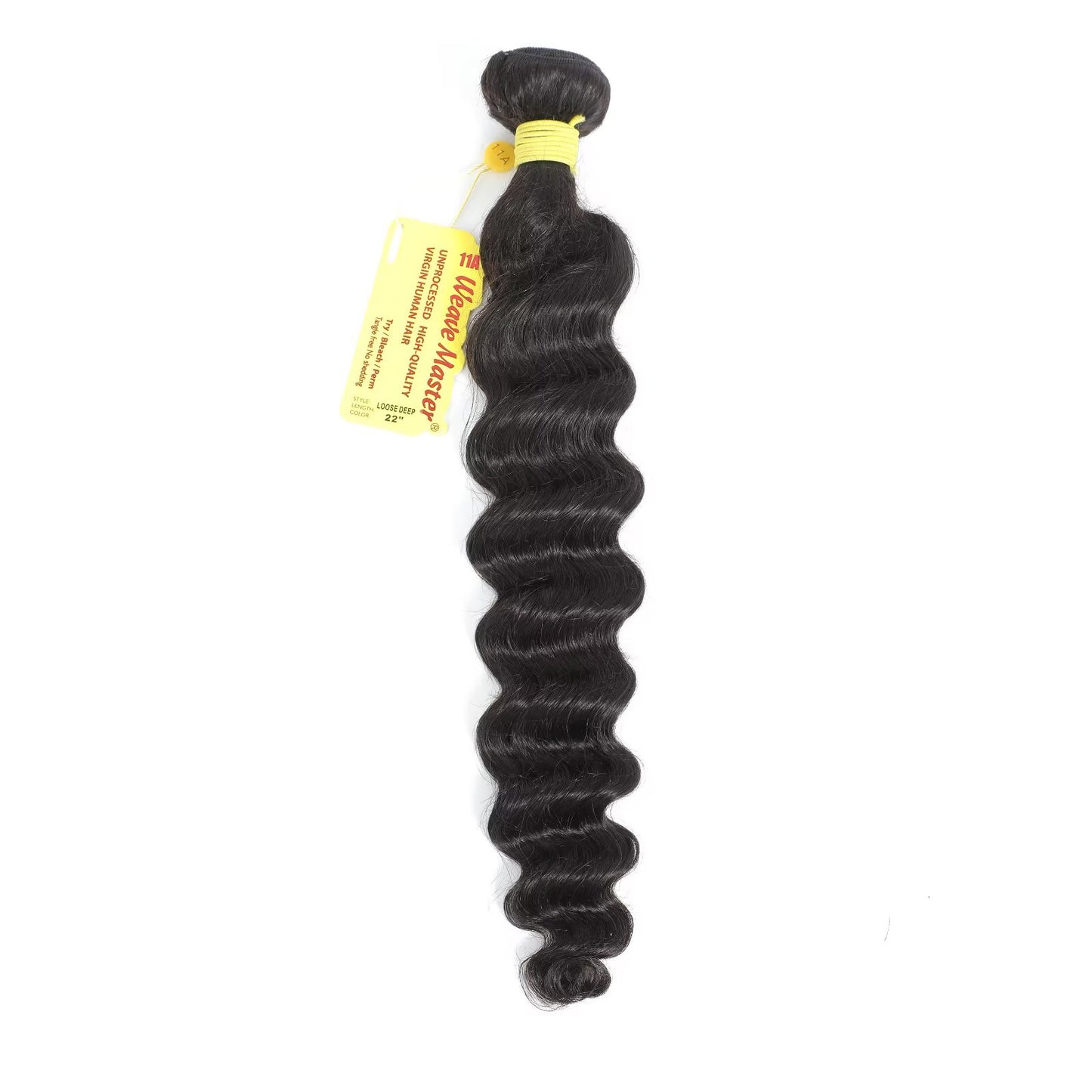 WeaveMaster Loose Deep Bundles Human Hair 11A 100% Unprocessed Virgin Raw Remy Hair 1b#