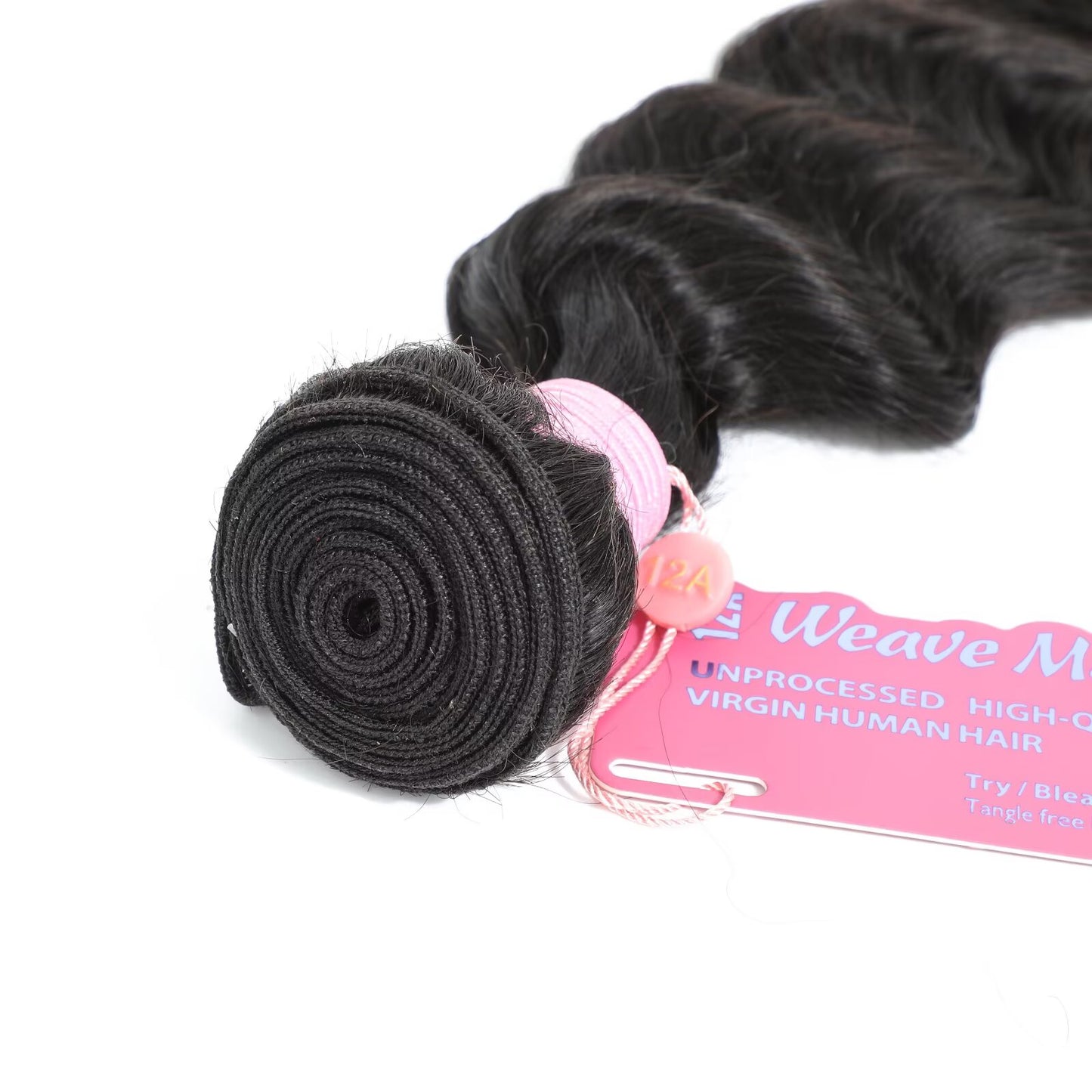 WeaveMaster Loose Deep Bundles Human Hair 12A 100% Unprocessed Virgin Raw Remy Hair 1b#