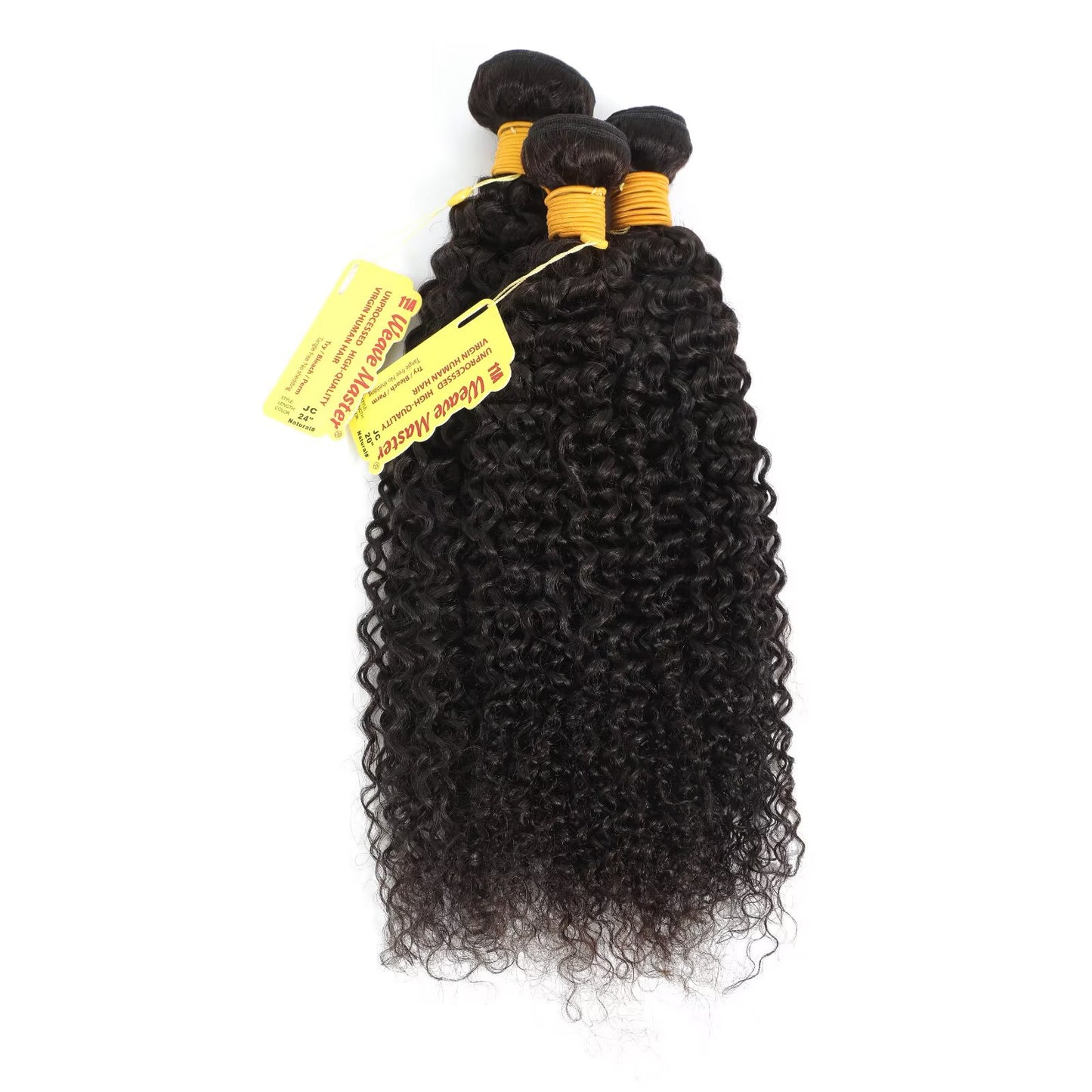 WeaveMaster Jerry Curl Bundles Human Hair 11A 100% Unprocessed Virgin Raw Remy Hair 1b#